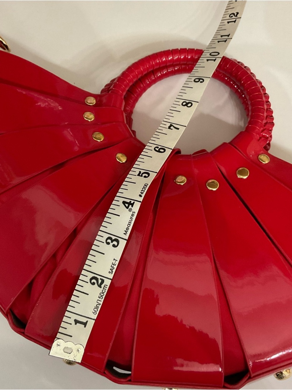 Red Faux Leather Handbag Crossbody Fashion Trendy - Picture 9 of 10